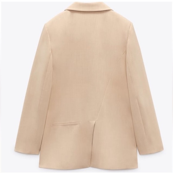 Zara 81% viscose Elegant Tan Women's Blazer - Picture 8 of 10